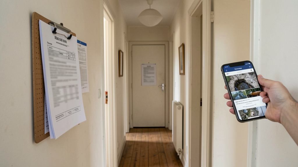 Rapport de localisation de fuite pour l'assurance